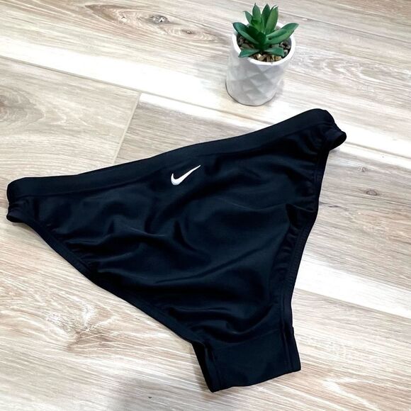 NIKE Black Swim Bottoms With Drawstring Size 10 - Picture 1 of 4